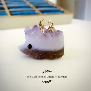 COPY - - 18K Gold Vermeil Giraffe  Earrings